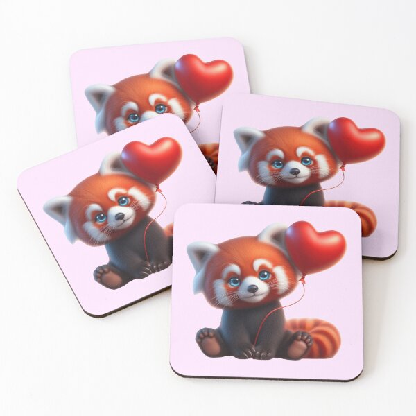 Item preview, Panda rojo de San Valentín 4 designed and sold by PANDALOVEART.