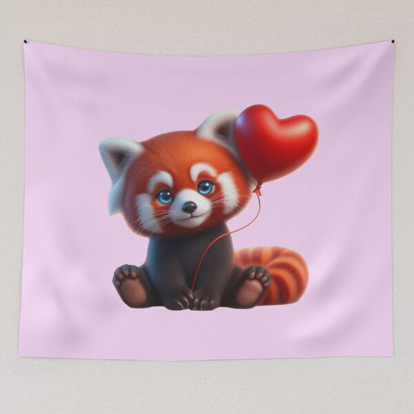 Item preview, Panda rojo de San Valentín 4 designed and sold by PANDALOVEART.