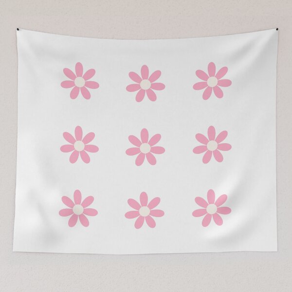 Item preview, Pink daisies little flowers - set of 9 designed and sold by EmeraldeaArt.