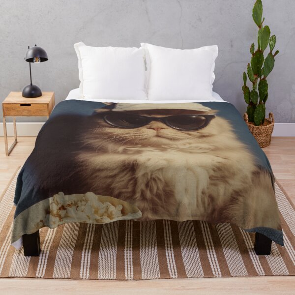 Item preview, Cool Movie Cat – Funny Cinema Kitty with Popcorn designed and sold by Retrocranio.