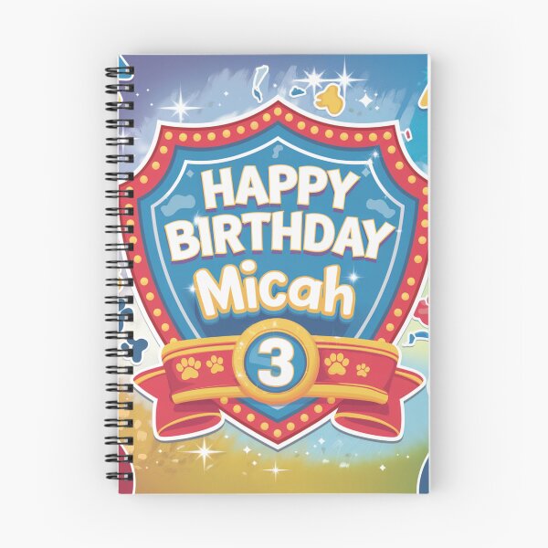 Item preview, Micah’s 3rd Birthday  designed and sold by whatifsticks.