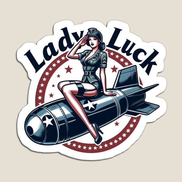 Item preview, Vintage WW2 Aircraft Nose Art - Lady Luck designed and sold by zarshirts.