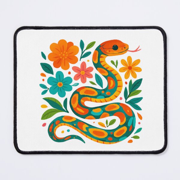 Item preview, snake with colorful flowers classic tshirt designed and sold by anandsiva2703.