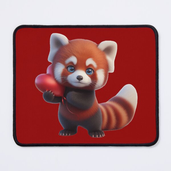 Aperçu de l'œuvre Valentine Red Panda 7 créée et vendue par PANDALOVEART.