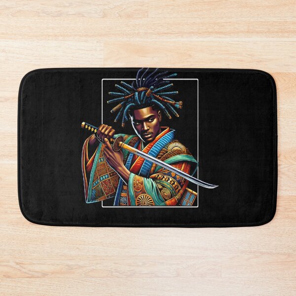 Item preview, Anime Afro American Samurai Bushido Warrior Japanese designed and sold by Kimberley King Art  King Art.