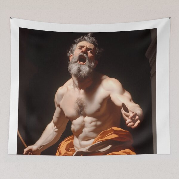 Item preview, Dramatic Renaissance Warrior Art – Epic Classical Painting designed and sold by Retrocranio.