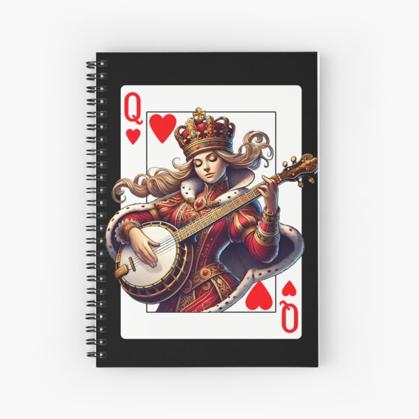 Item preview, Banjo Player Queen Of Hearts Banjoist Game Card designed and sold by Kimberley King Art  King Art.
