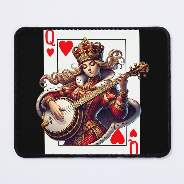 Item preview, Banjo Player Queen Of Hearts Banjoist Game Card designed and sold by Kimberley King Art King Art.