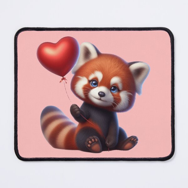 Aperçu de l'œuvre Valentine Red Panda 8 créée et vendue par PANDALOVEART.
