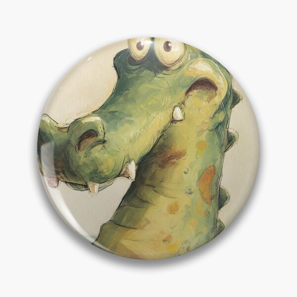 Item preview, Funny Cartoon Crocodile With Big Eyes designed and sold by Paintings By Simon .