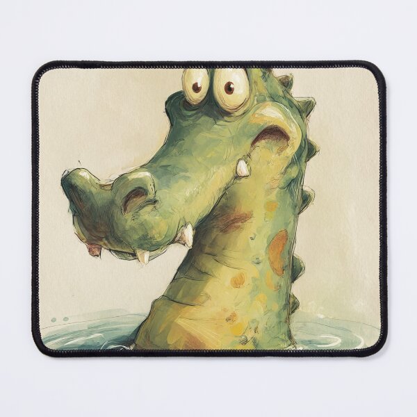 Item preview, Funny Cartoon Crocodile With Big Eyes designed and sold by Paintings By Simon .