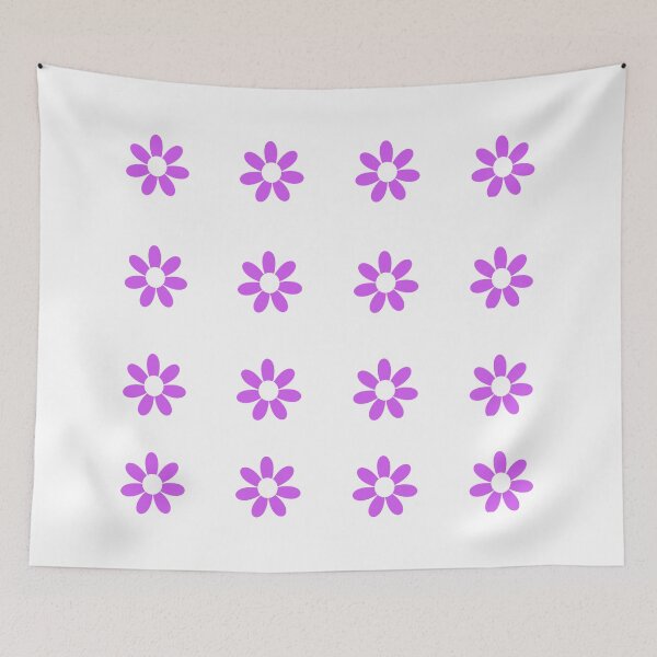 Item preview, Purple daisies little flowers - set of 16 designed and sold by EmeraldeaArt.