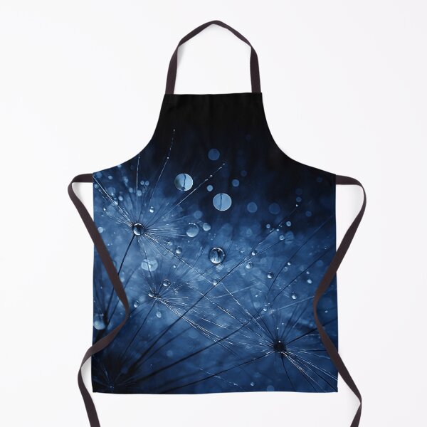 Aperçu de l'œuvre Gouttelettes d'eau de pissenlit bleu créée et vendue par Kaleidoscope Print.