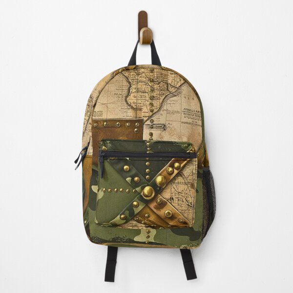 Item preview, Vintage Camouflage Antique Map Metal Design designed and sold by CamouflageLab.