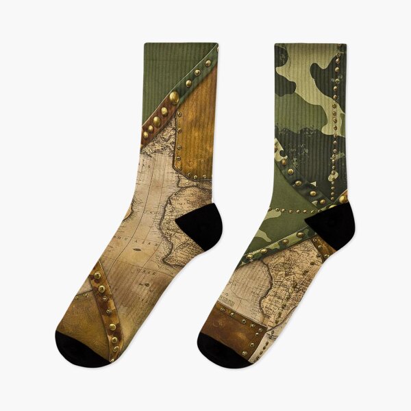 Item preview, Vintage Camouflage Antique Map Metal Design designed and sold by CamouflageLab.
