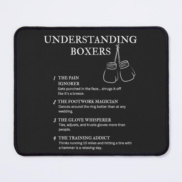 Item preview, Understanding Boxer – Funny Fighter Life Humor – Black designed and sold by PsyFlow35.