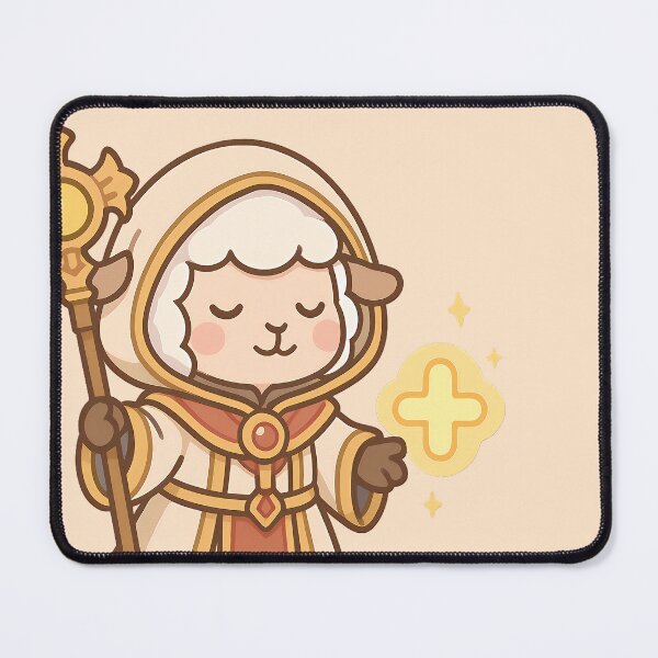 Item preview, Sheep Priest - Healer Cast a Healing Spell designed and sold by Pastel Purrade.