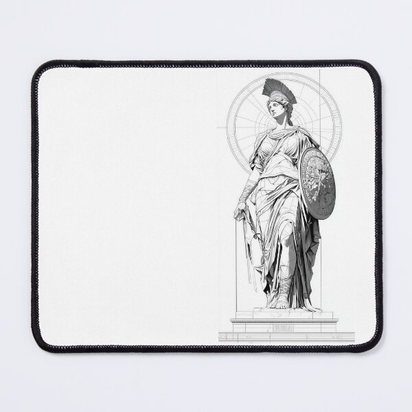 Item preview, Athena Goddess of Wisdom Line Art – Classical Greek Illustration designed and sold by Retrocranio.