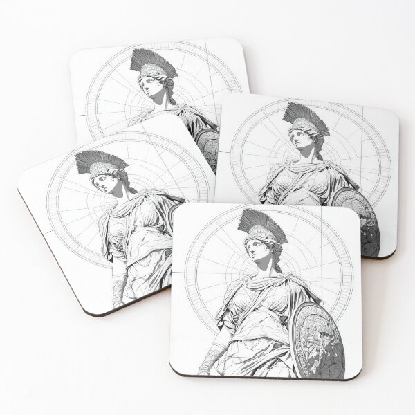 Item preview, Athena Goddess of Wisdom Line Art – Classical Greek Illustration designed and sold by Retrocranio.