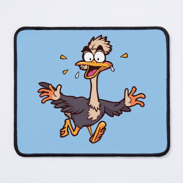 Item preview, Scaredy Ostrich Sticker – Funny Nervous Bird designed and sold by Babayaa.