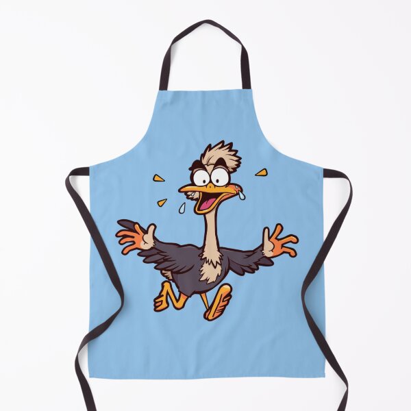 Item preview, Scaredy Ostrich Sticker – Funny Nervous Bird designed and sold by Babayaa.