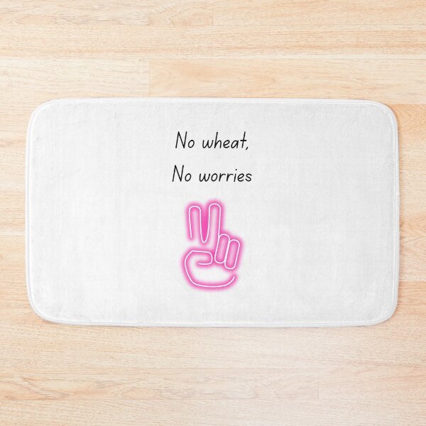 Item preview, No Wheat No Worries Neon Pink Peace Hand Gluten Free Coeliac Vibes designed and sold by My Gluten Free Life UK.