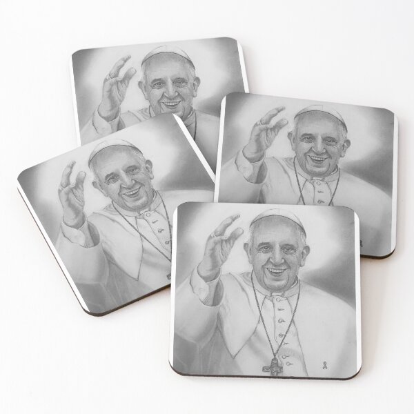 Item preview, Pope Francis Portrait – Inspirational Catholic Art | Religious Wall Decor designed and sold by ConorKeeganArt.