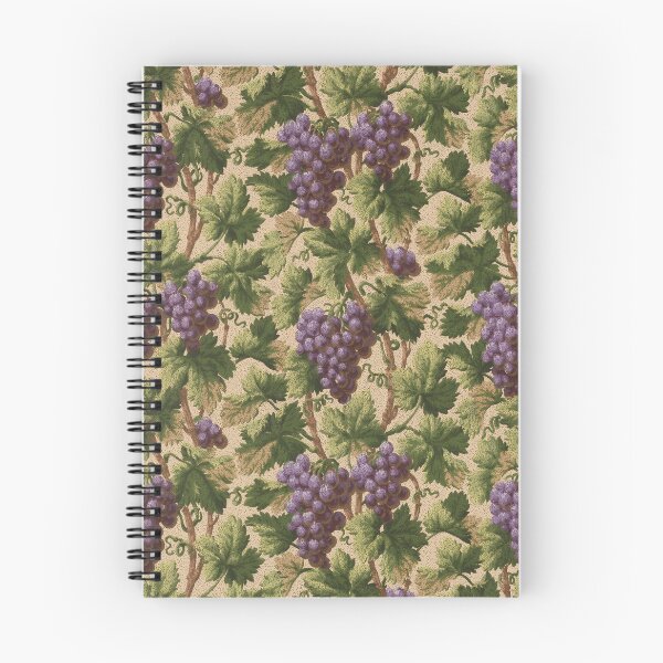 Item preview, Vintage Grape and Leaf Sidewall Pattern | Purple Grapes & Green Leaves Wallpaper Design designed and sold by PureVintageLove.