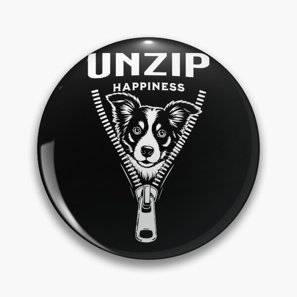 Item preview, Unzip Happiness – Border Collie Dog Peeking Fun Design designed and sold by Fragy72.