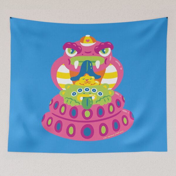 Item preview, The pink snake with lucky demon designed and sold by Ken Hamala.