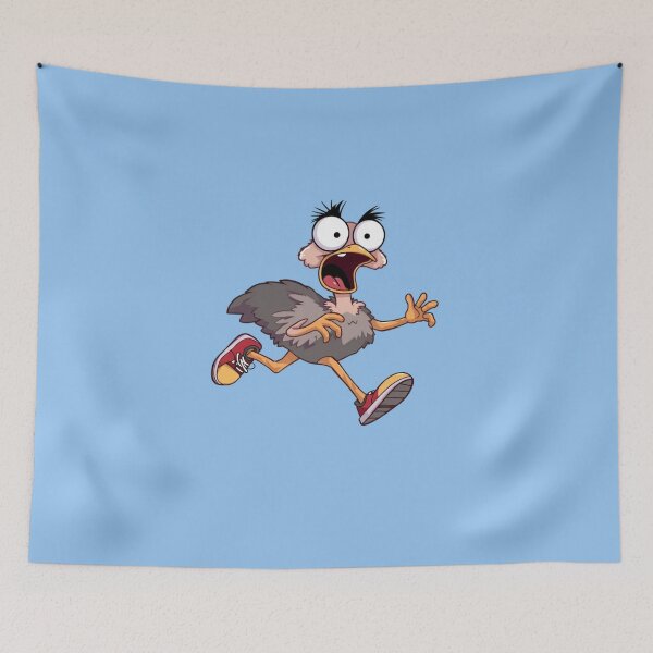 Item preview, Screaming Baby Ostrich Sticker – Tiny but Loud! designed and sold by Babayaa.