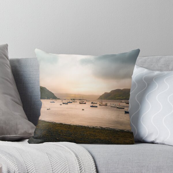 Item preview, Portree Bay Boats under Cloudy Skies - Scenic Coastal Wall Art designed and sold by Droneratravels.