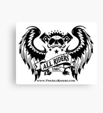 AR Native Skull White Canvas Print