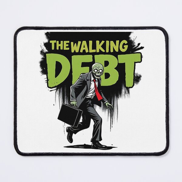 Item preview, Funny Zombie The Walking Debt Parody Design designed and sold by Evolved Ape.