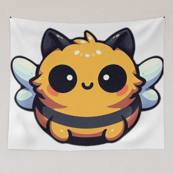 Item preview, Cute Bumblecat | Happy Bee Cat Crossover Cartoon - Adorable Animal Art designed and sold by DIQDESIGN.