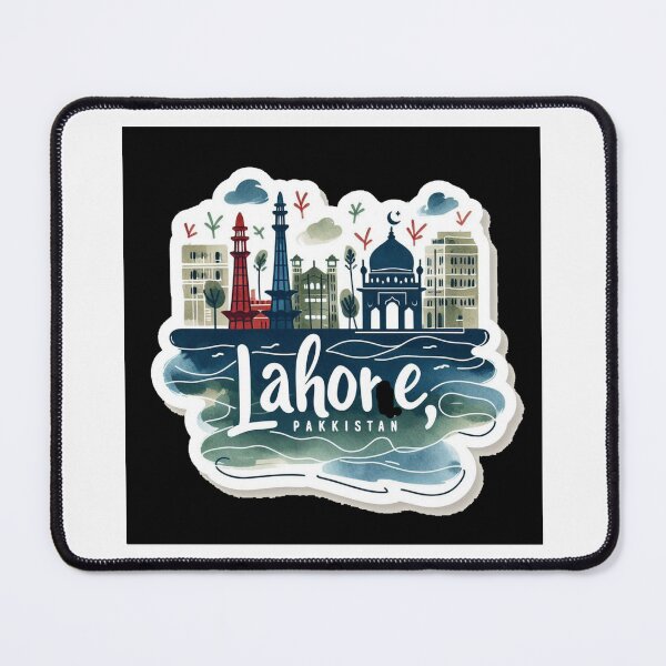 Item preview, Lahore Pakistan Minimalist Watercolor Cityscape Sticker , designed and sold by PaintMeWorld.