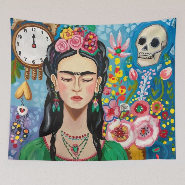 Item preview,  Inspired by Self Portrait Time Flies By Frida Kahlo  designed and sold by Tamas Das.