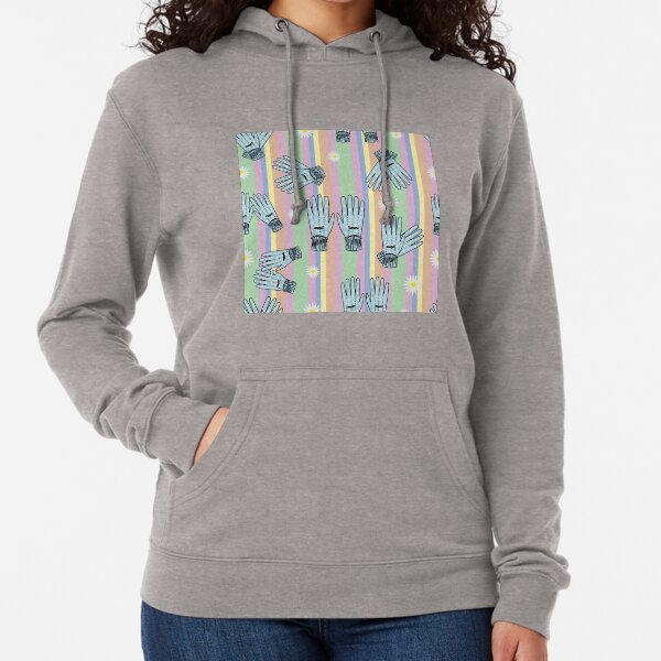 Seamless Hand-Drawn Gardening Gloves Background Lightweight Hoodie