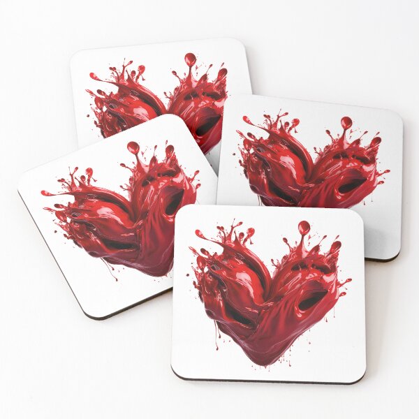 Item preview,  Red Liquid Splash Heart – Abstract Love Art designed and sold by SylvieVibes.