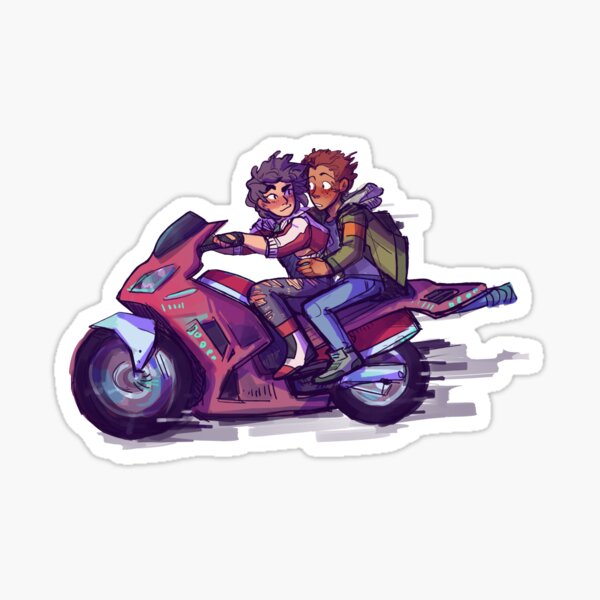 Ride on a bike Sticker