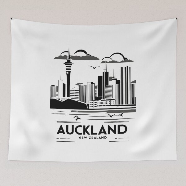 Item preview, A Vintage Travel Art of Auckland - New Zealand  designed and sold by GoodOldVintage.