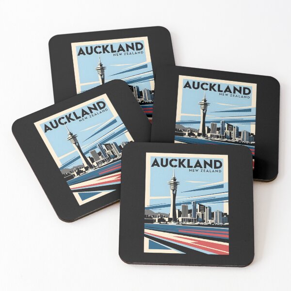 Item preview, A Vintage Travel Art of Auckland - New Zealand  designed and sold by GoodOldVintage.