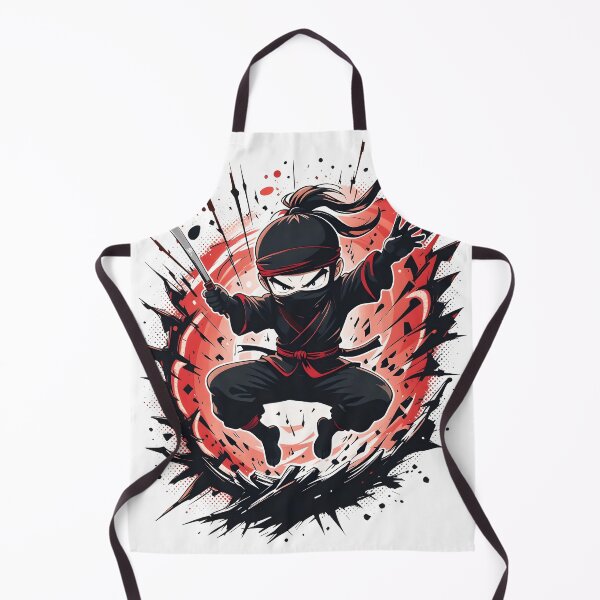 Item preview, Dynamic Ninja in Action – Bold Cartoon Art designed and sold by BrushRushX.