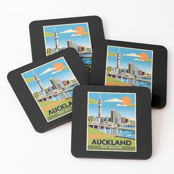 Item preview, A Vintage Travel Art of Auckland - New Zealand  designed and sold by GoodOldVintage.