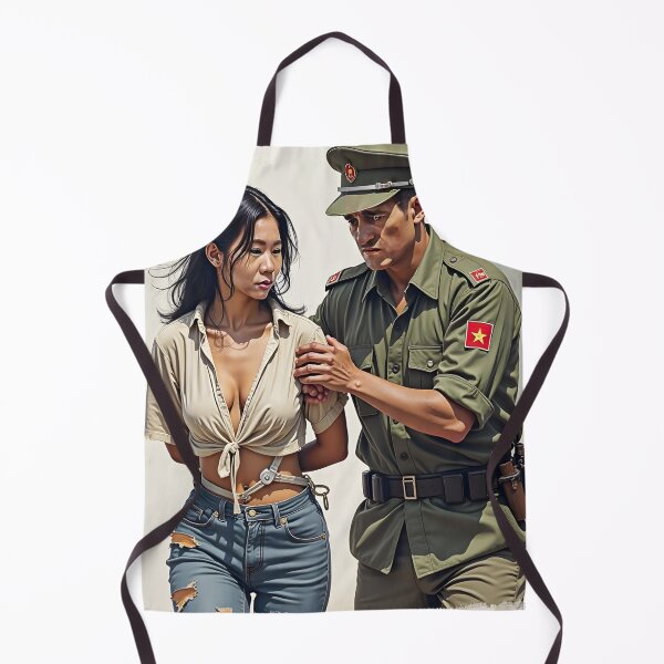 Artikelvorschau, Nordvietnamesischer Soldat nimmt einen Gefangenen in Gewahrsam entworfen und verkauft von Huskyyy Designs.
