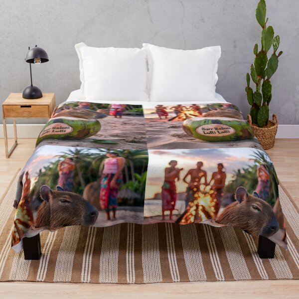 Item preview, Burr Baloni Lulli Lolli Capibarello Cocossini Brainrot Scene -bonfire to celebrate the arrival of the capybara-coconut designed and sold by EmeraldeaArt.
