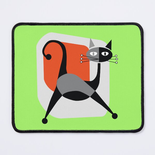 Item preview, Copy of Retro Cat 1950's orange black and white designed and sold by ASKEW GRAPHICS.