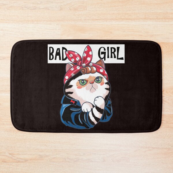 Item preview, bad cat bad girl cute cat design designed and sold by ReneMM.