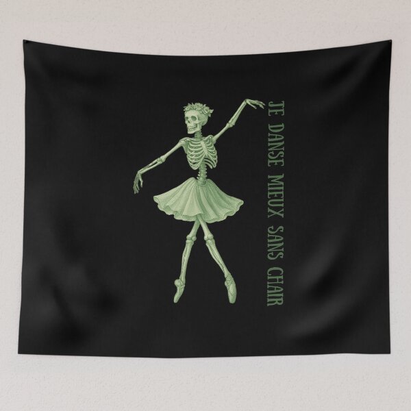 Item preview, Elegant Skeleton Ballet Dancer Illustration designed and sold by ATOTI.