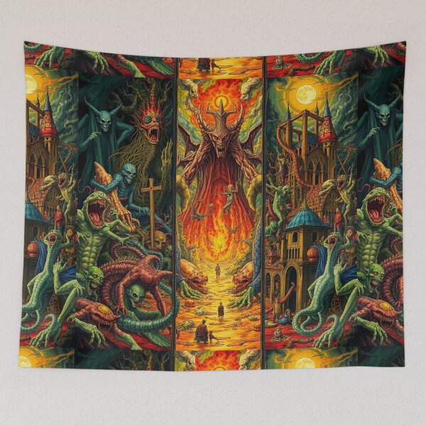 Item preview, The Denizen Demons of Hell a Hellscape cool design designed and sold by Vintage Designs +.